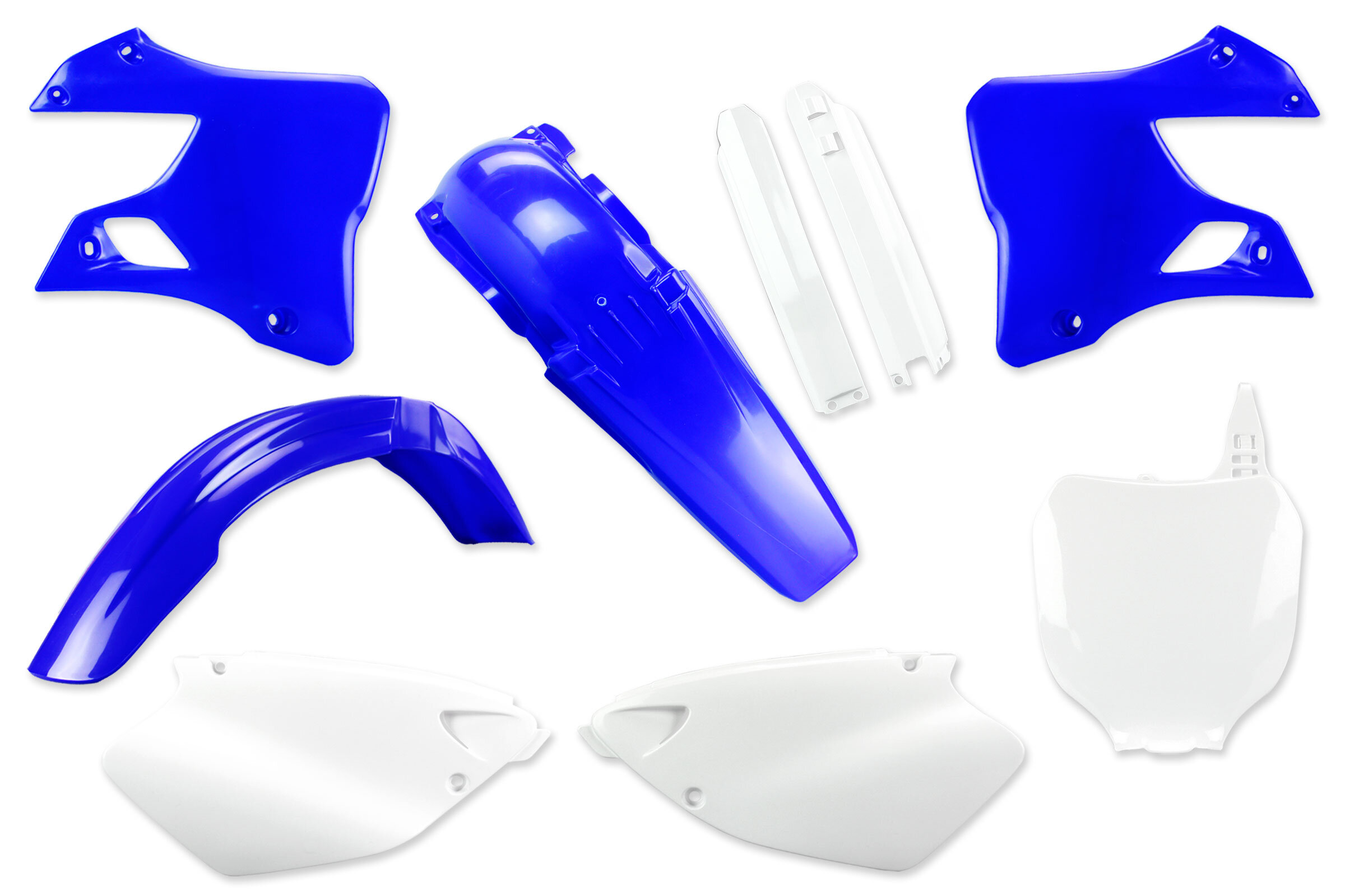 7-Piece Blue/White Plastic Fairing Kit For Yamaha YZ125 & YZ250 (1996-2001) – Direct Replacement