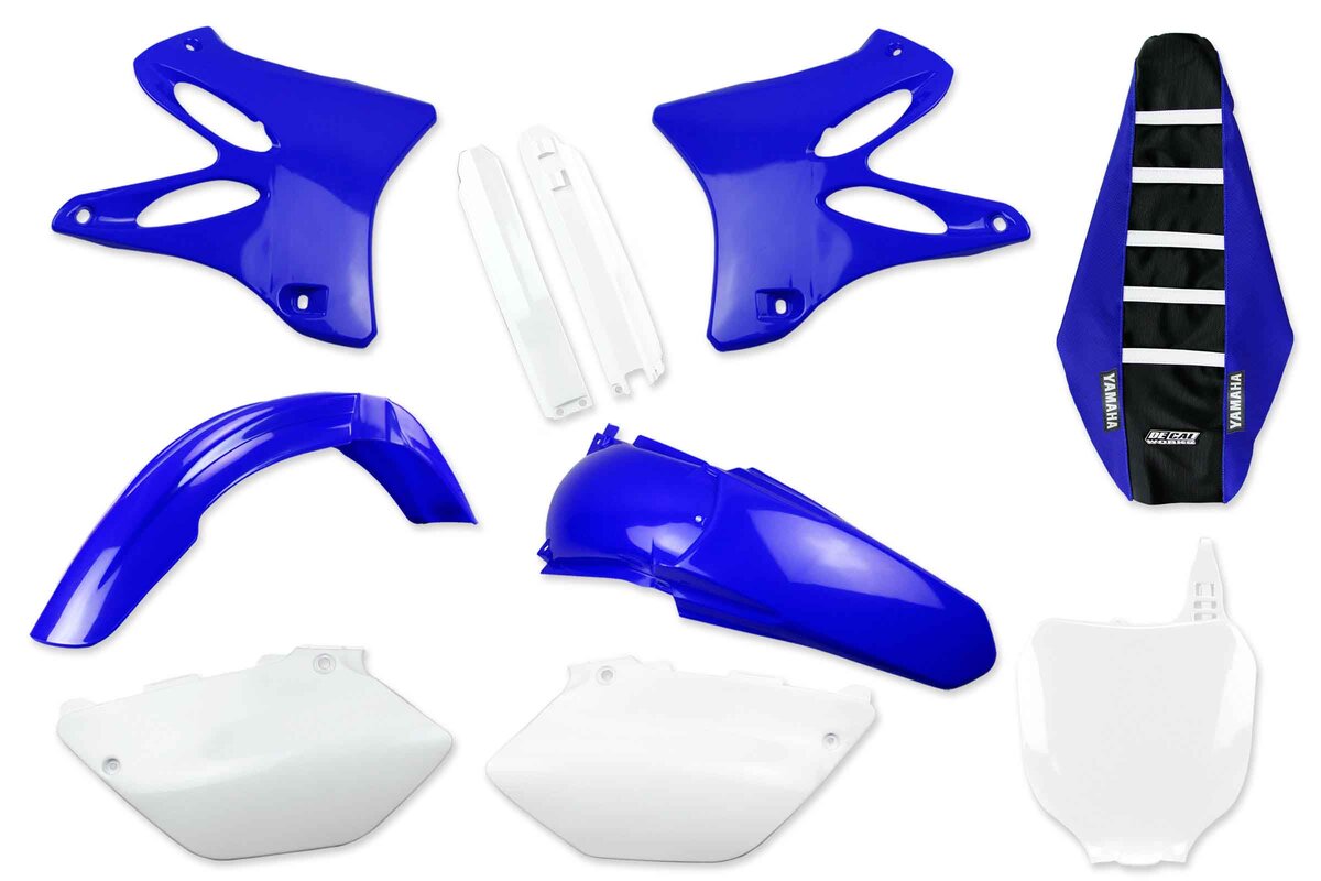 Plastic Kit With Fork Guards & Seat Cover 02-04 YZ125, YZ250