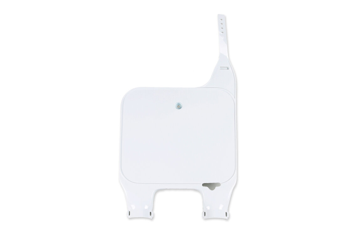 UFO White Front Number Plate for Honda: CR125R (1990-1994), CR250R (1990-1994), CR500R (1990-1994)