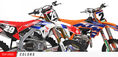 DeCal Works Ready-Made dirt bike graphics available for all makes and models