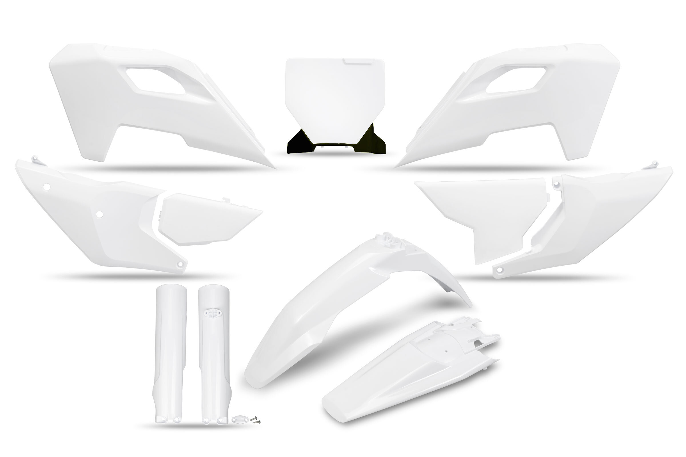 UFO White with Forks Plastic Kit fits 23-24 Husqvarna FC, FX, TC, TX
