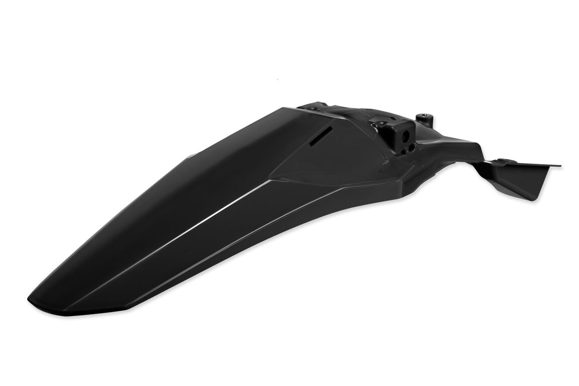 Polisport Black Rear Fender for Kawasaki: KX250F (2025-2026), KX250X (2025-2026), KX450F (2024-2026), KX450F 50th Anniversary Edition (2024), KX450SR (2024-2026), KX450X (2024-2026)