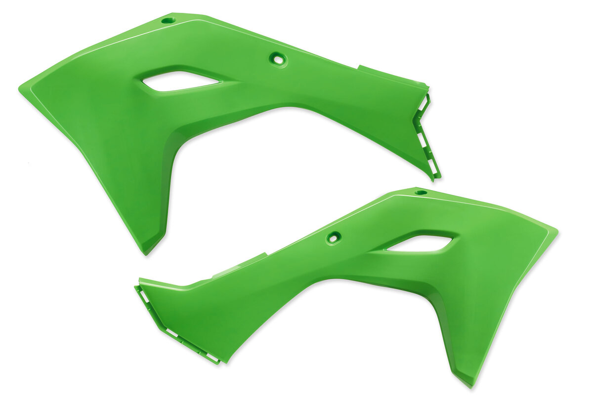 Polisport Green Radiator Shroud Set 24-26 KX250F, KX450F
