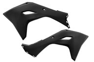 Polisport Black Radiator Shroud Set for Kawasaki: KX250F (2025-2026), KX250X (2025-2026), KX450F (2024-2026), KX450F 50th Anniversary Edition (2024), KX450SR (2024-2026), KX450X (2024-2026)