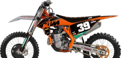 KTM SX125 Pingree Retro Dirt Bike Graphics Kit