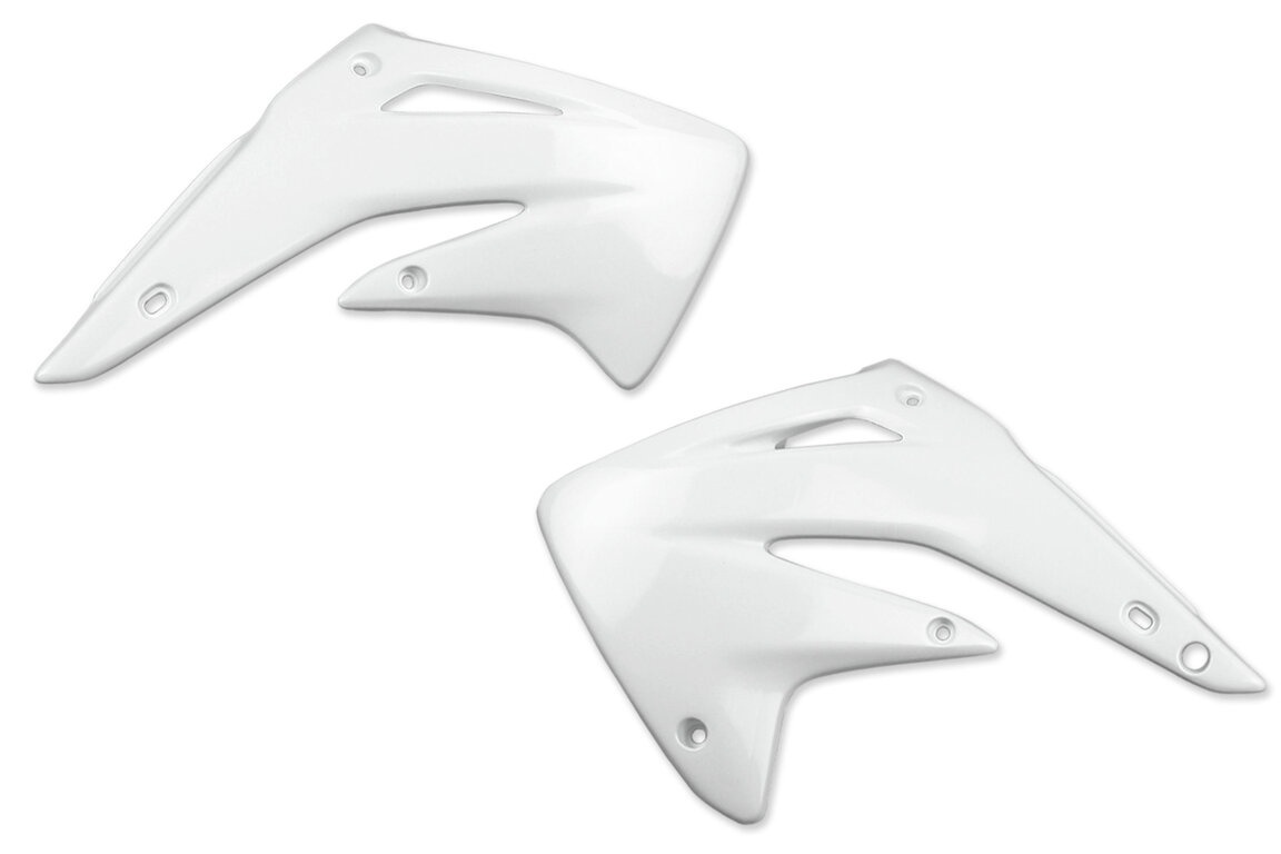 UFO White Radiator Shroud Set for Honda: CR85R (2003-2007)