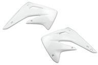 UFO White Radiator Shroud Set for Honda: CR85R (2003-2007)
