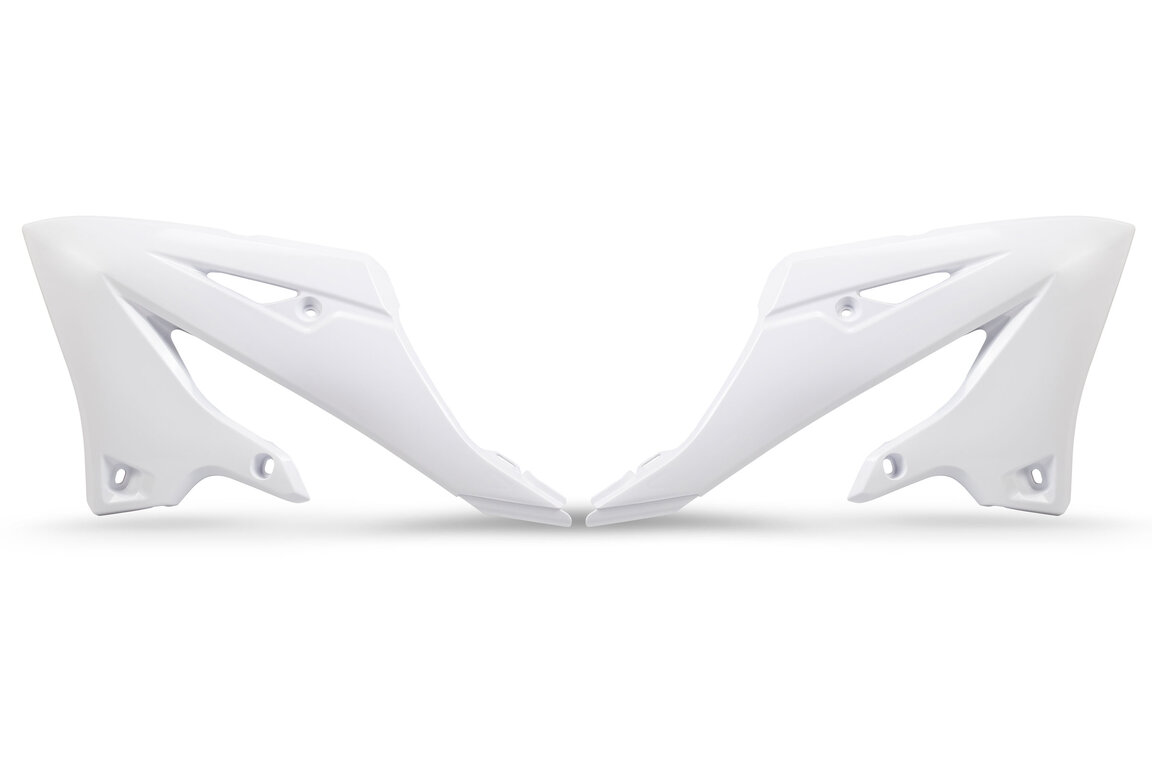 UFO White Radiator Shroud Set for Yamaha: YZ125 (2002-2027), YZ125X (2020-2027), YZ250 (2002-2027), YZ250X (2016-2027)