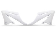 UFO White Radiator Shroud Set for Yamaha: YZ125 (2002-2026), YZ125X (2023-2026), YZ250 (2002-2026), YZ250X (2023-2026)