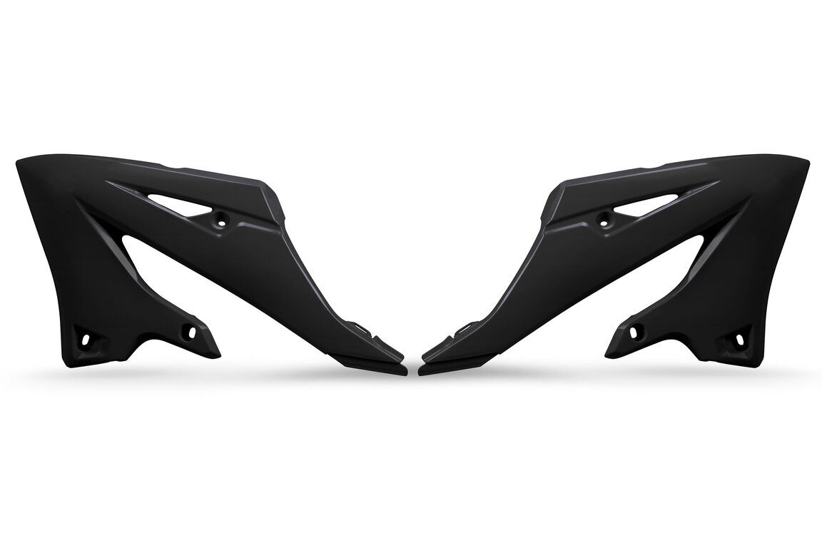 UFO Black Radiator Shroud Set for Yamaha: YZ125 (2002-2027), YZ125X (2020-2027), YZ250 (2002-2027), YZ250X (2016-2027)