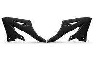 UFO Black Radiator Shroud Set for Yamaha: YZ125 (2002-2026), YZ125X (2020-2026), YZ250 (2002-2026), YZ250X (2016-2026)