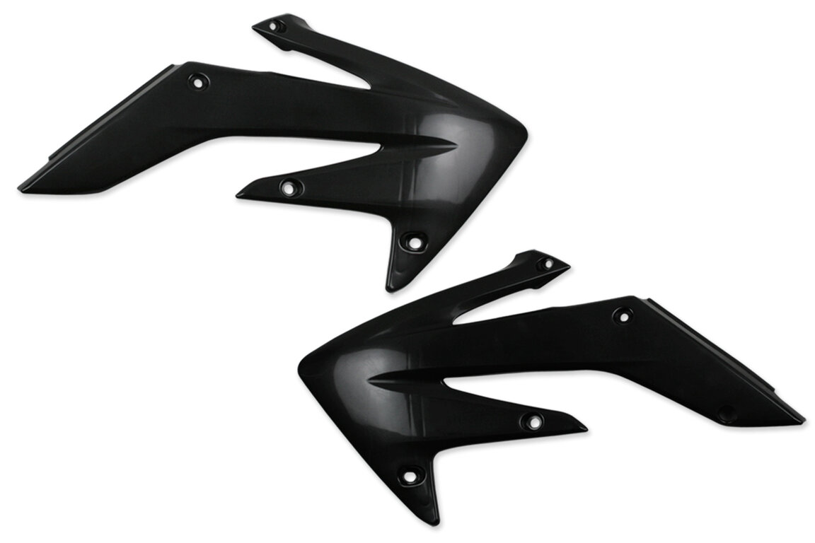 UFO Black Radiator Shroud Set for Honda: CRF250R (2004-2009), CRF250X (2004-2017)