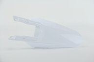 UFO Ceramic White Rear Fender replacement plastics for 22-27 KTM SMR, SX, SXF, XC, XCF dirt bikes 360 view