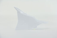 UFO Ceramic White Side Number Plates with Airbox Cover replacement plastics for 22-26 KTM EXCF, SMR, SX, SXF, XC, XCF, XCW, XW dirt bikes 360 view