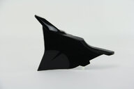 UFO Black Side Number Plates with Airbox Cover replacement plastics for 22-26 KTM EXCF, SMR, SX, SXF, XC, XCF, XCW, XW dirt bikes 360 view