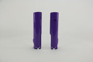 UFO Purple Lower Fork Guards replacement plastics for 22-26 KTM EXCF, SX, SXF, XC, XCF, XCW, XW dirt bikes 360 view
