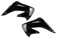 Polisport Black Radiator Shroud Set for Honda: CR125R (2002-2007), CR250R (2002-2007)