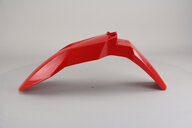 UFO Red Front Fender replacement plastics for 20-23 GasGas EC, ECF, EX, EXF, MC, MCF dirt bikes.