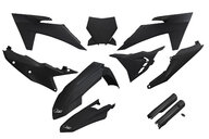 UFO Black Vented w/Forks Plastic Kit for KTM: SX125 (2023-2024), SX250 (2023-2024), SX300 (2023-2024), SXF250 (2023-2024), SXF250FE (2022-2023), SXF350 (2023-2024), SXF450 (2023-2024), SXF450FE (2022-2023), XC125 (2023-2024), XC250 (2023-2024), XC300 (2023-2024), XCF250 (2023-202...and more