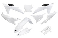 UFO White Vented w/Forks Plastic Kit for KTM: SX125 (2023-2024), SX250 (2023-2024), SX300 (2023-2024), SXF250 (2023-2024), SXF250FE (2022-2023), SXF350 (2023-2024), SXF450 (2023-2024), SXF450FE (2022-2023), XC125 (2023-2024), XC250 (2023-2024), XC300 (2023-2024), XCF250 (2023-202...and more