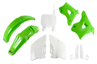 UFO OEM Color w/ Forks Plastic Kit for Kawasaki: KX125 (1996-1998), KX250 (1996-1998)