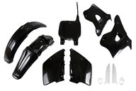 UFO Black w/ Forks Plastic Kit for Kawasaki: KX125 (1996-1998), KX250 (1996-1998)