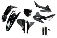 UFO Black with Forks Plastic Kit for KTM: SX125 (2013-2014), SX150 (2013-2014), SX250 (2013-2014), SXF250 (2013-2014), SXF350 (2013-2014), SXF450 (2013-2014), SXF450FE (2012-2014), XC150 (2013-2014), XC250 (2013-2014), XCF250 (2013-2014), XCF350 (2013-2014), XCF450 (2013-2014)