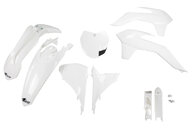 UFO White with Forks Plastic Kit for KTM: SX125 (2013-2014), SX150 (2013-2014), SX250 (2013-2014), SXF250 (2013-2014), SXF350 (2013-2014), SXF450 (2013-2014), SXF450FE (2012-2014), XC150 (2013-2014), XC250 (2013-2014), XCF250 (2013-2014), XCF350 (2013-2014), XCF450 (2013-2014)