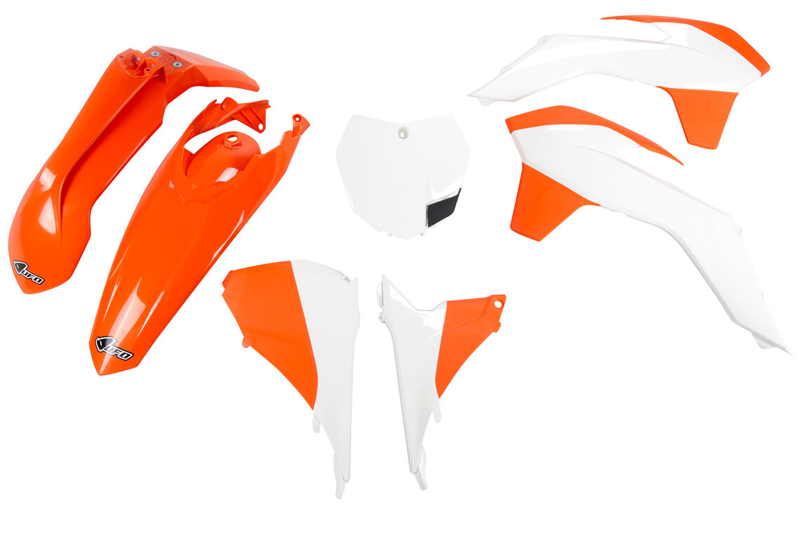 UFO OEM 15 Color Plastic Kit for KTM: SX125 (2013-2014), SX150 (2013-2014), SX250 (2013-2014), SXF250 (2013-2014), SXF350 (2013-2014), SXF450 (2013-2014), SXF450FE (2012-2014), XC150 (2013-2014), XC250 (2013-2014), XCF250 (2013-2014), XCF350 (2013-2014), XCF450 (2013-2014)