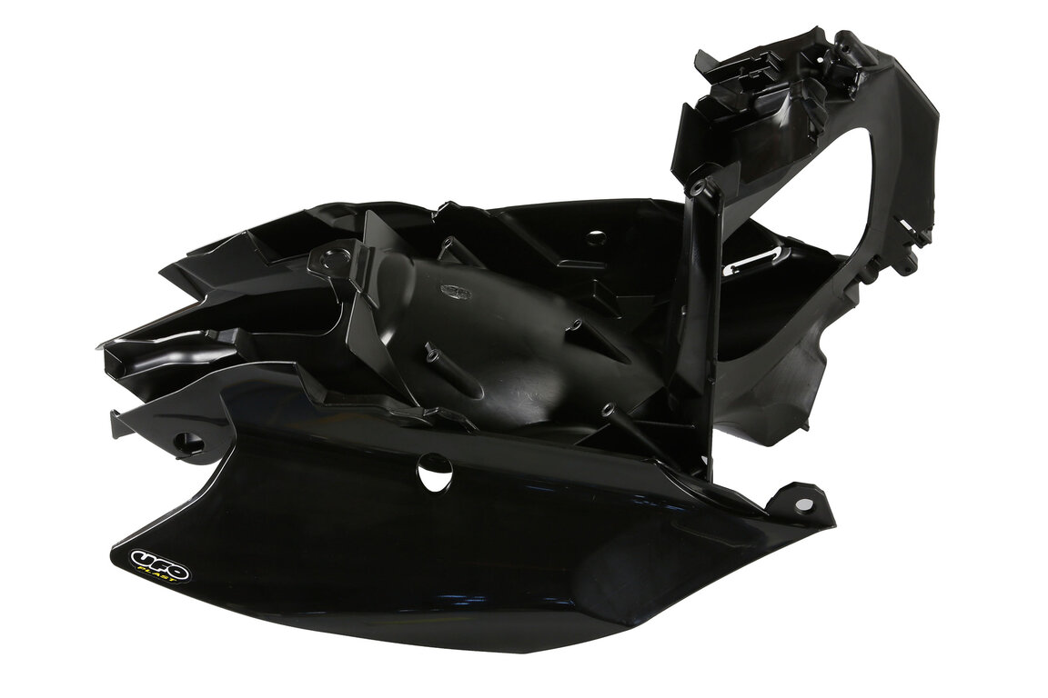UFO Black Airbox Side Panel Assembly for KTM: EXC125 (2012-2013), EXC200 (2012-2013), EXC250 (2012-2013), EXC250F (2012-2015), EXC300 (2012-2014), EXC350F (2012-2016), SX125 (2011-2015), SX150 (2011-2015), SX250 (2011-2015), SXF250 (2011-2015), SXF350 (2011-2015), SXF450 (2011-20...and more
