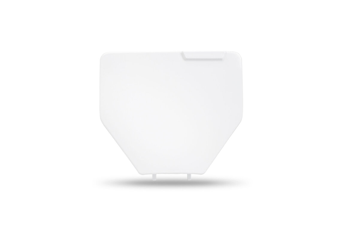 UFO White Front Number Plate for Husqvarna: FC250 (2023-2027), FC250 Factory Edition (2025-2026), FC250 Rockstar Edition (2022-2024), FC350 (2023-2027), FC350 Heritage (2023, 2025), FC450 (2023-2027), FC450 Factory Edition (2025-2026), FC450 Rockstar Edition (2022-2024), ...and more