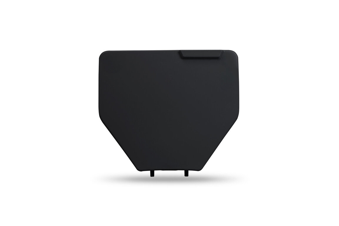 UFO Black Front Number Plate for Husqvarna: FC250 (2023-2025), FC250 Factory Edition (2025-2026), FC250 Rockstar Edition (2022-2024), FC350 (2023-2025), FC350 Heritage (2023, 2025), FC450 (2023-2025), FC450 Factory Edition (2025-2026), FC450 Rockstar Edition (2022-2024), ...and more