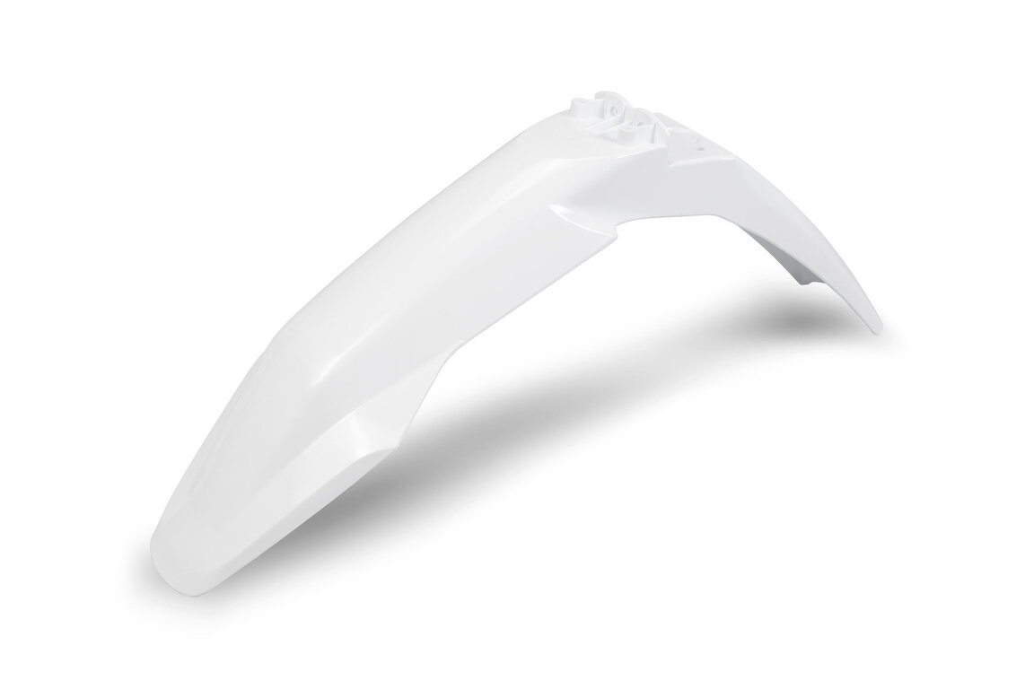 UFO White Front Fender for Husqvarna: FC250 (2023-2027), FC250 Rockstar Edition (2022-2023), FC350 (2023-2027), FC350 Heritage (2023, 2025), FC450 (2023-2027), FC450 Rockstar Edition (2022-2023), FE350s (2024-2025), FE350w (2024), FE450 (2024-2025), FE501s (2024-202...and more