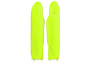 Polisport Flo Yellow Lower Fork Guards for Yamaha: YZ125 (2015-2026), YZ125X (2020-2026), YZ250 (2015-2026), YZ250F (2010-2023), YZ250FX (2015-2024), YZ250X (2016-2026), YZ450F (2010-2022), YZ450FX (2016-2023)