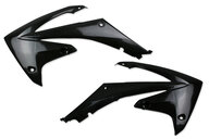 Polisport Black Radiator Shroud Set for Honda: CRF250R (2010-2013), CRF450R (2009-2012)