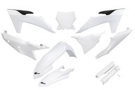 UFO White with Forks Plastic Kit for KTM: SX125 (2023-2024), SX250 (2023-2024), SX300 (2023-2024), SXF250 (2023-2024), SXF250FE (2022-2023), SXF350 (2023-2024), SXF450 (2023-2024), SXF450FE (2022-2023), XC125 (2023-2024), XC250 (2023-2024), XC300 (2023-2024), XCF250 (2023-202...and more