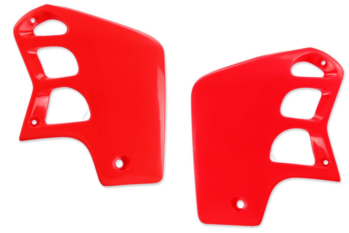 UFO Flo Tint Red 067 Radiator Shroud Set for Honda: CR500R (1989-2001)