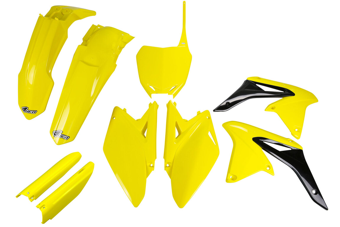 UFO Yellow with Forks Plastic Kit for Suzuki: RMZ250 (2010-2018)