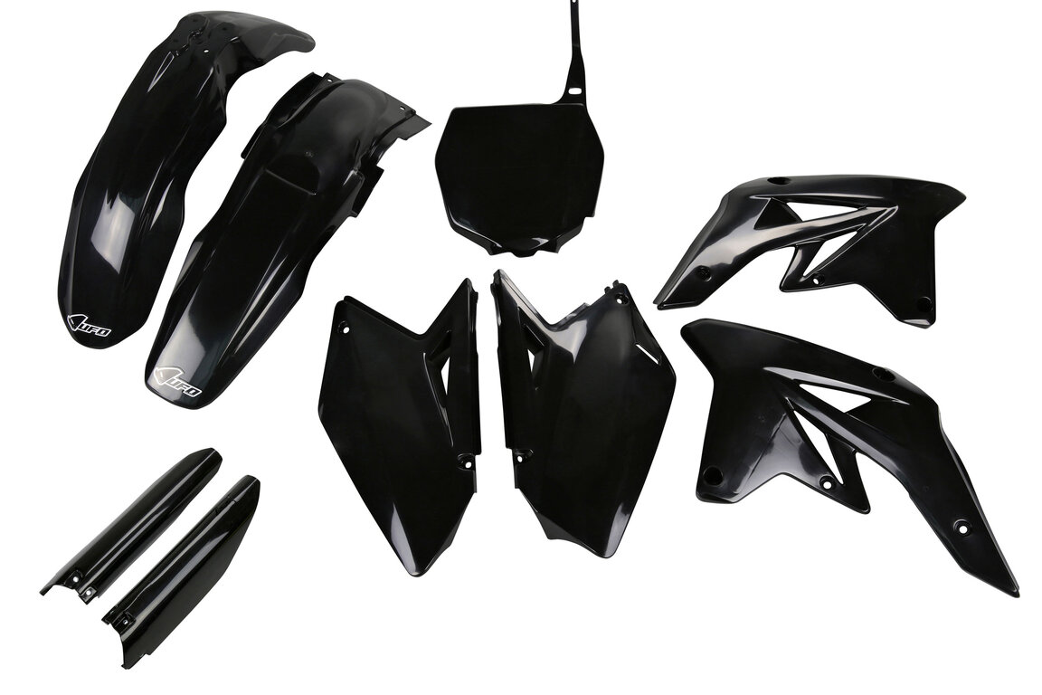UFO Black with Forks Plastic Kit for Suzuki: RMZ250 (2007-2009)