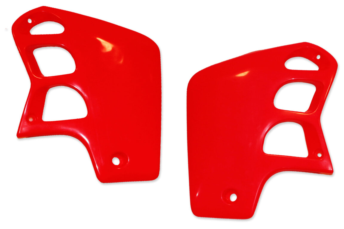 UFO Modern Red 070 Radiator Shroud Set for Honda: CR500R (1989-2001)