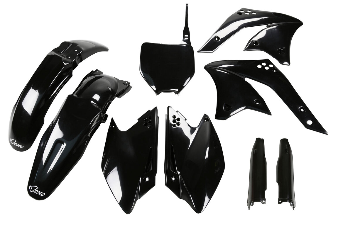 UFO Black w/ Forks Plastic Kit for Kawasaki: KX250F (2006-2008)