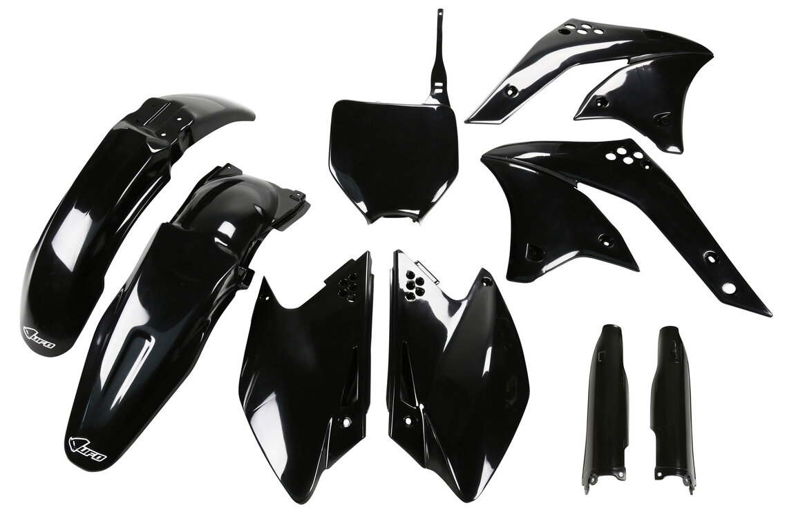 UFO Black with Forks Plastic Kit for Kawasaki: KX250F (2006-2008)