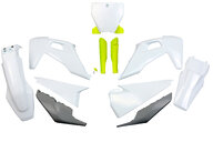 UFO OEM 20 Color with Forks Plastic Kit for Husqvarna: FC250 (2019-2022), FC350 (2019-2022), FC450 (2019-2022), FC450 Rockstar Edition (2018-2021), FX350 (2019-2022), FX450 (2019-2022), TC125 (2019-2022), TC250 (2019-2022), TX300 (2019), TX300i (2020-2022)