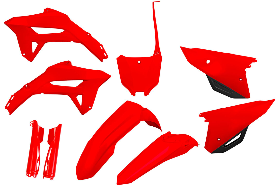 UFO OEM Color w/ Forks Plastic Kit for Honda: CRF250R (2022-2024), CRF450R (2021-2024), CRF450R-S (2023-2024), CRF450RWE (2021-2024)