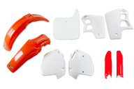 UFO OEM 91 Color / Red-Orange 121 with Forks Plastic Kit for Honda: CR500R (1991-1994)