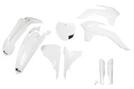 UFO White with Forks Plastic Kit for KTM: SX125 (2015), SX150 (2015), SX250 (2015-2016), SXF250 (2015), SXF350 (2015), SXF450 (2015), XC150 (2015), XC250 (2015-2016), XCF250 (2015), XCF350 (2015), XCF450 (2015)
