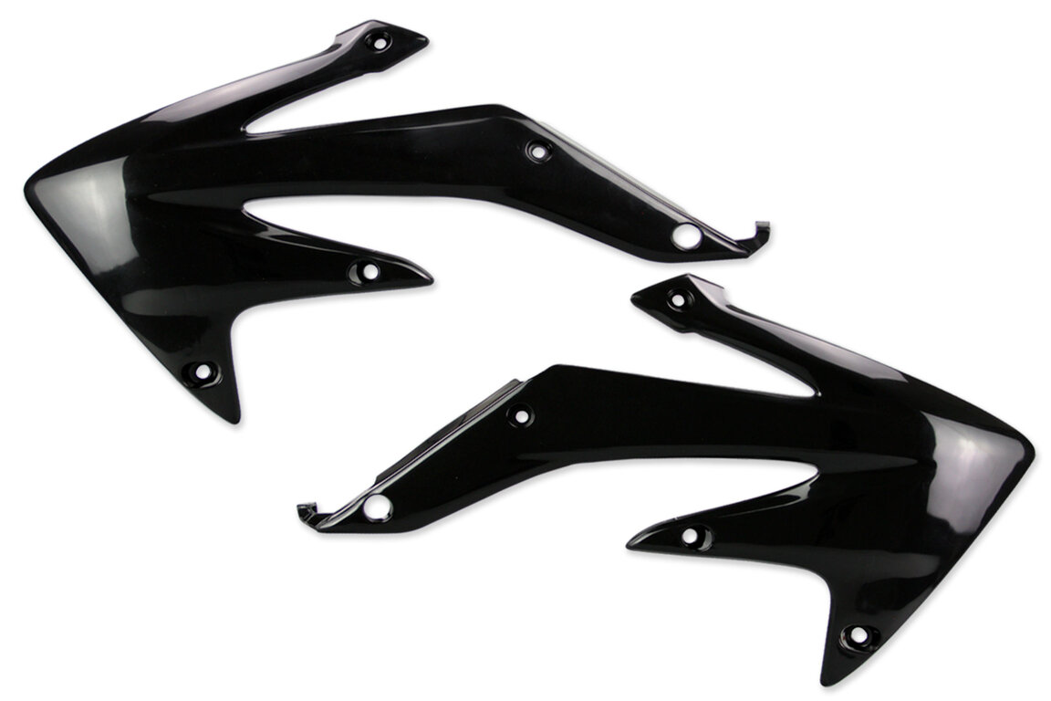 UFO Black Radiator Shroud Set for Honda: CRF450X (2008-2017)