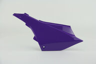 Left Side UFO Purple Side Number Plates replacement plastics for 02-27 Yamaha YZ125, YZ250 dirt bikes.