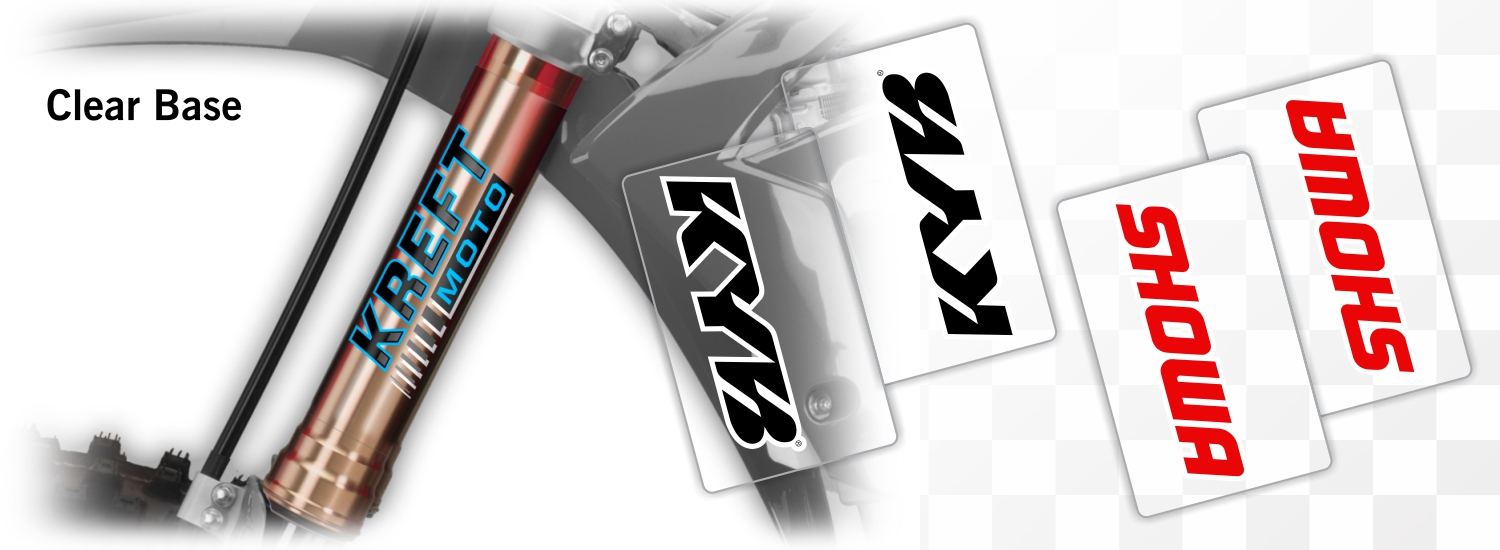 MX Graphics Dirt Bike Clear Upper Fork Tube Decals