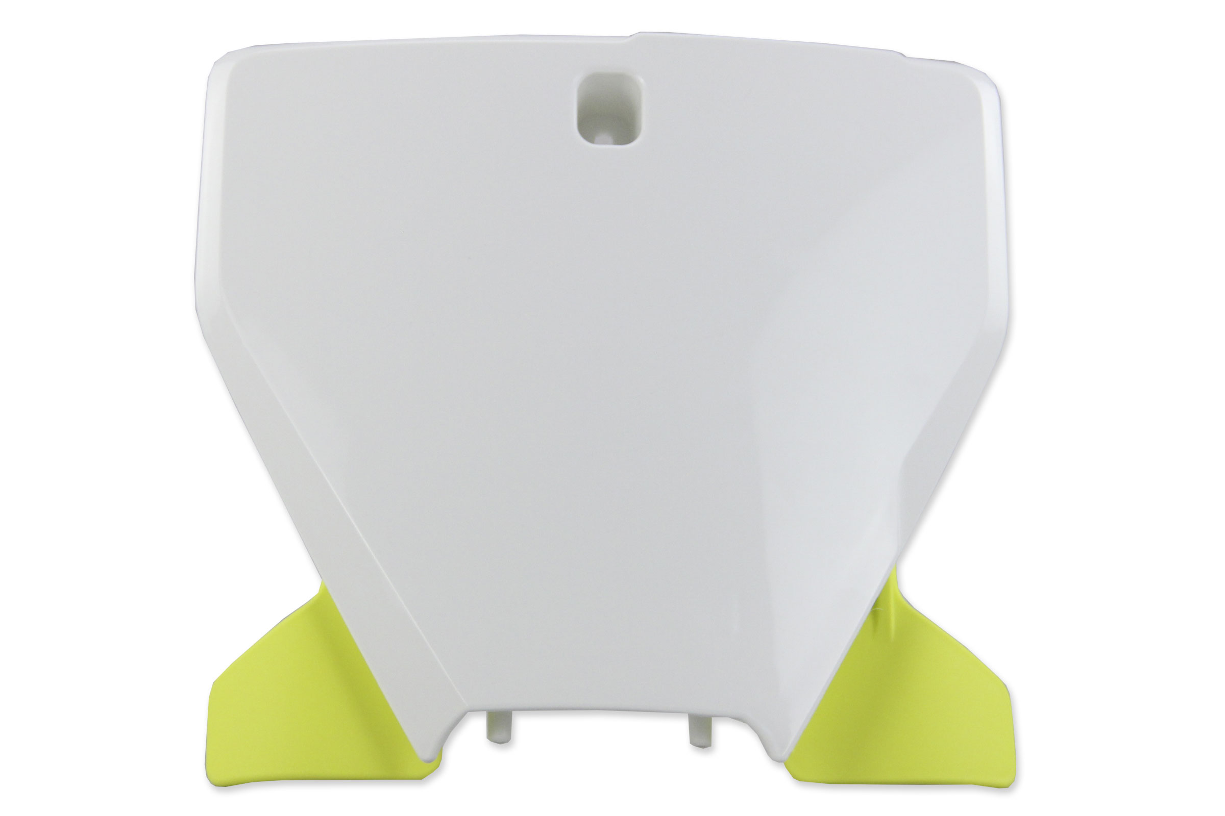 Racetech Plastic Front Number Board Plate White Yellow Husqvarna FC 350 2019